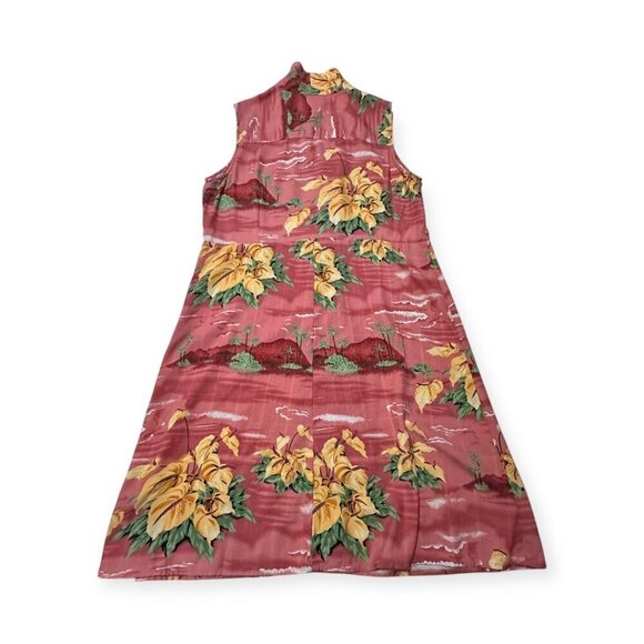 Tommy Bahama Silk Sleeveless Shirt Dress, Size 14, Hawaiian Floral Print - Picture 5 of 16